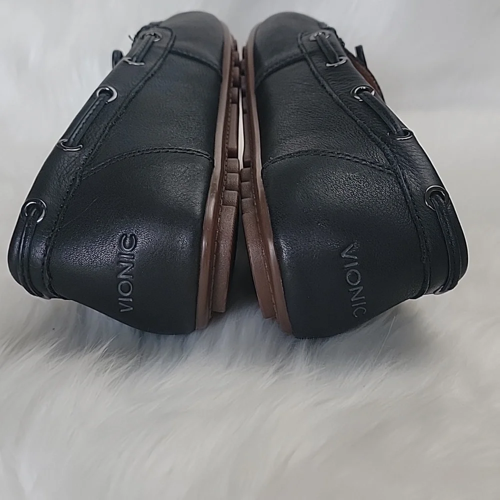 VIONIC NeW Virginia Black Leather Ortho Slip On Driving‎ Moccasin Loafer 10 WIDE